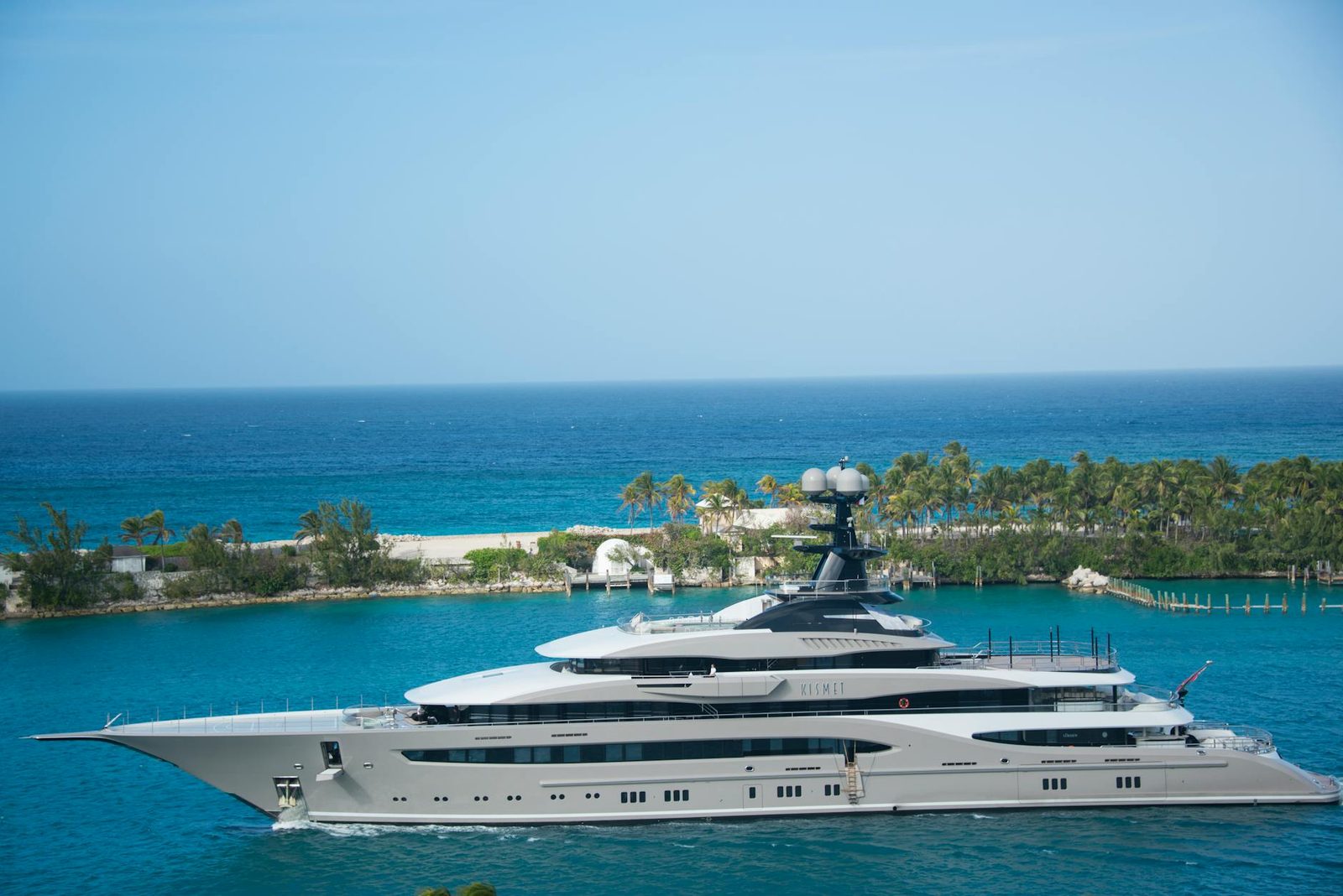 Caribbean anchorage with turquoise water