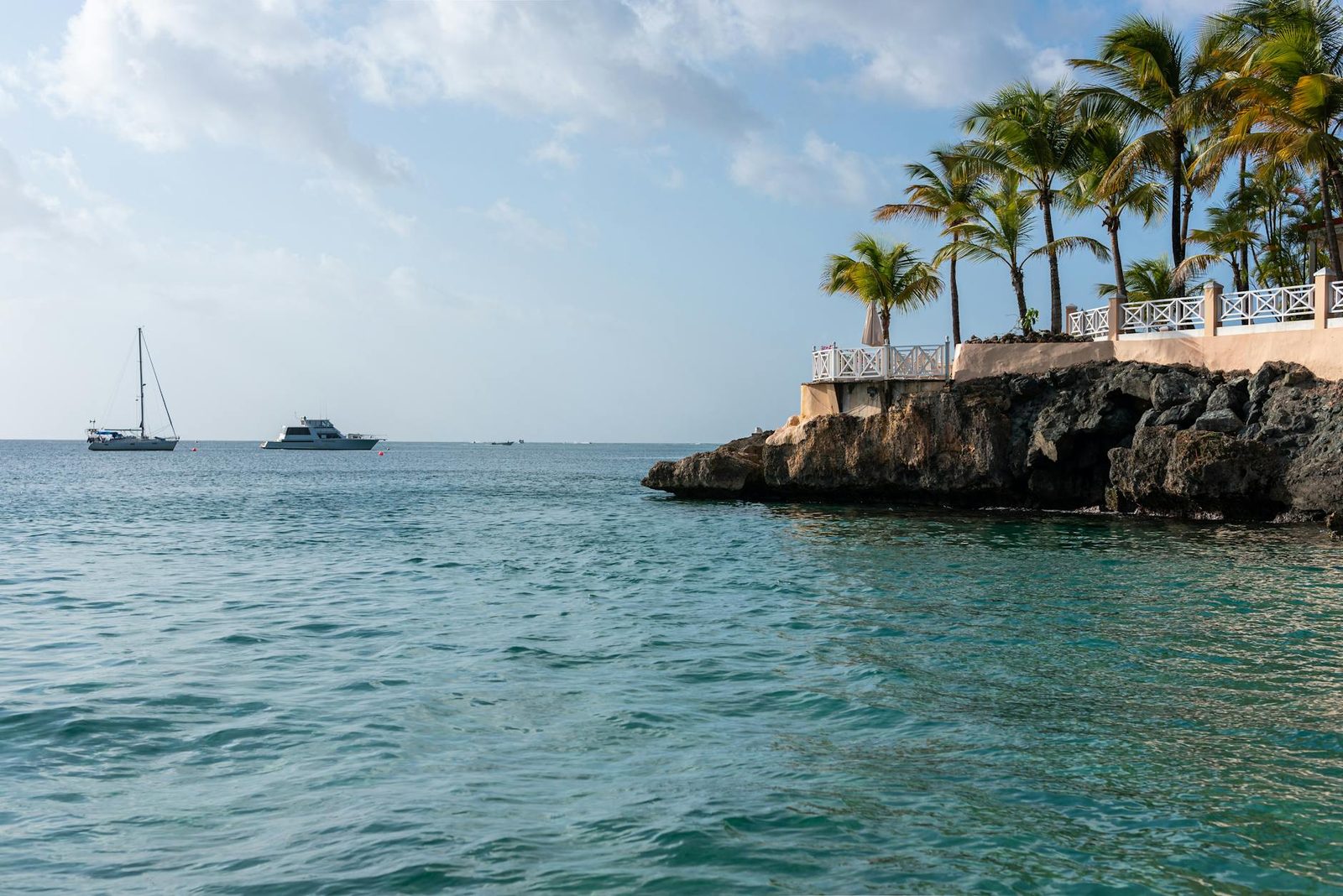 Caribbean yacht at anchor
