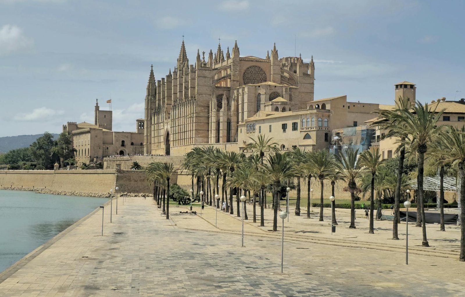 Palma de Mallorca waterfront and cathedral