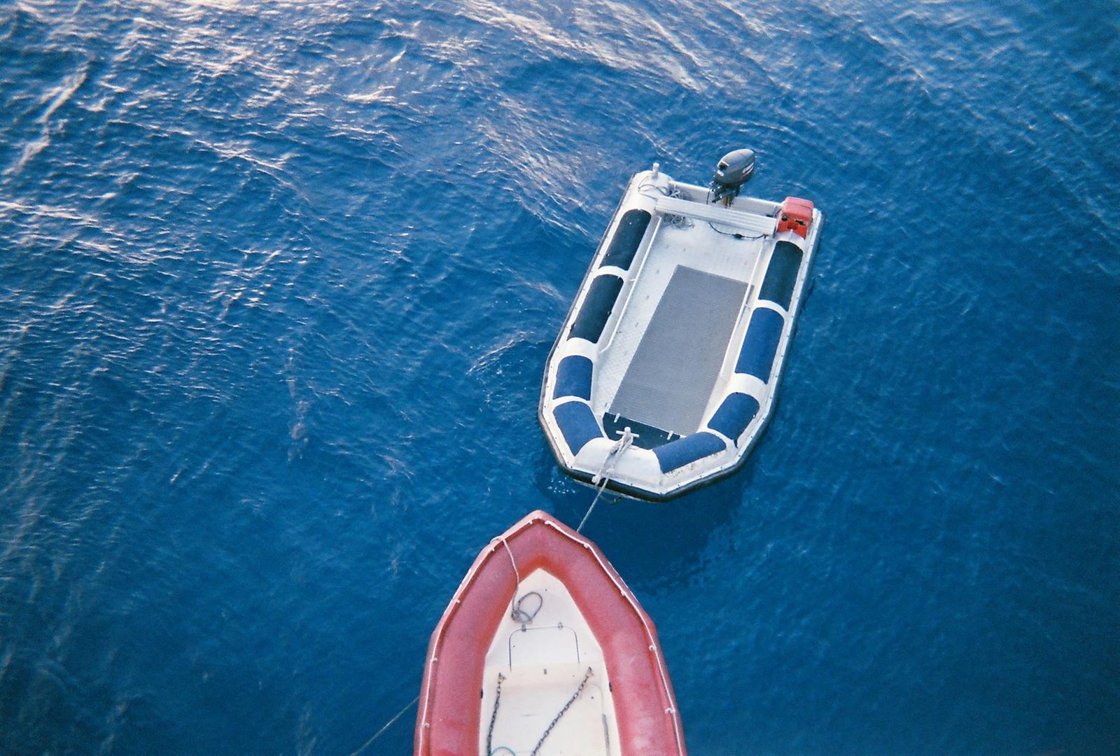 Superyacht tender on turquoise water
