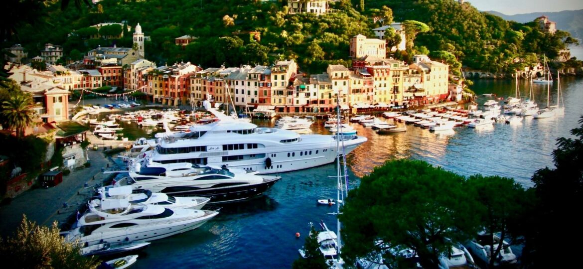 boat docked in small town